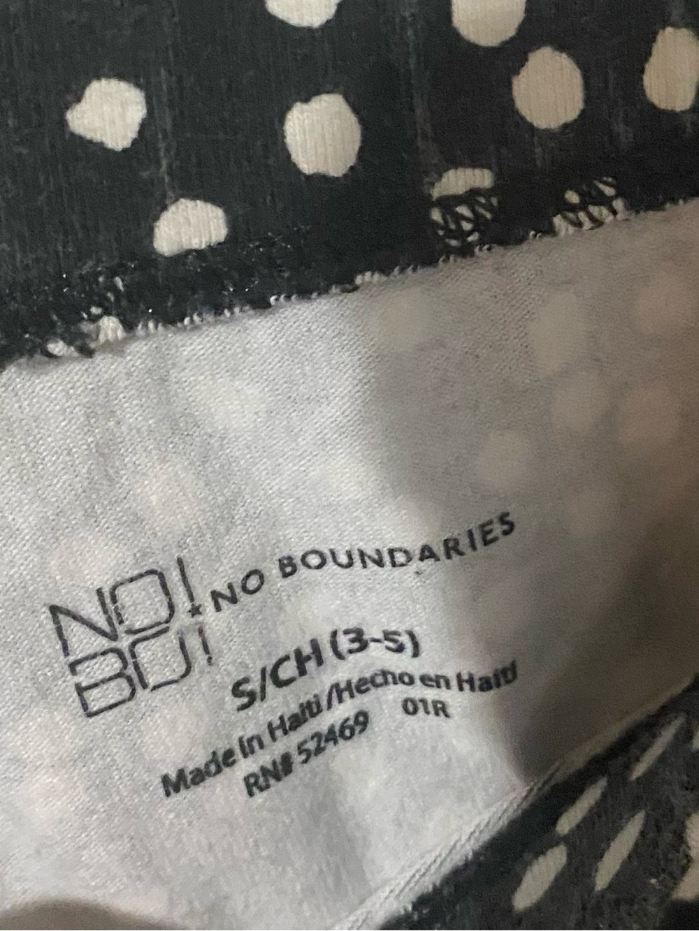 Black and white polka dot leggings - Picture 3 of 3